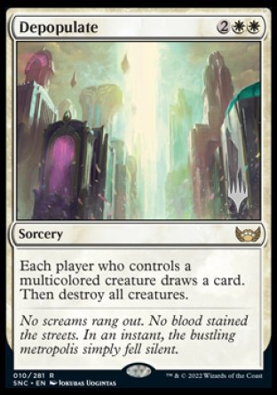 Depopulate (Promo Pack) [Streets of New Capenna Promos] | Silver Goblin