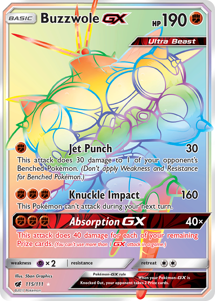 Buzzwole GX (115/111) [Sun & Moon: Crimson Invasion] | Silver Goblin