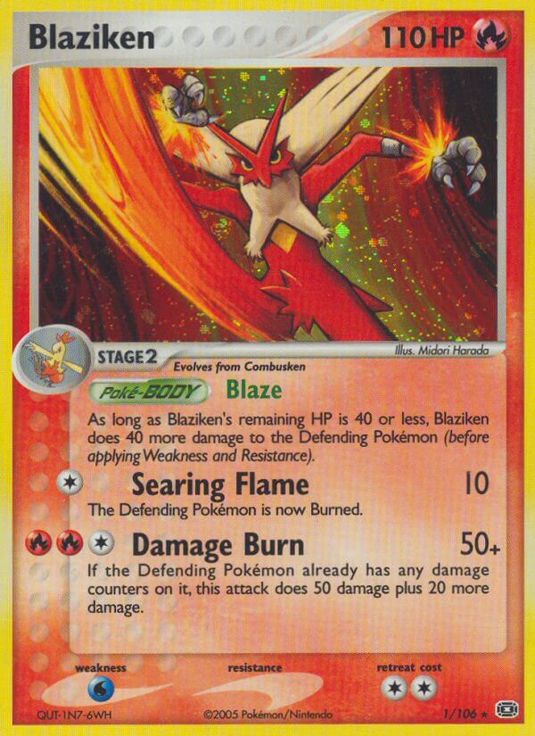 Blaziken (1/106) (Theme Deck Exclusive) [EX: Emerald] | Silver Goblin