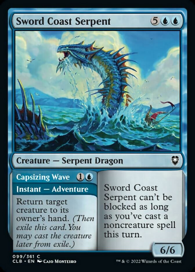 Sword Coast Serpent // Capsizing Wave [Commander Legends: Battle for Baldur's Gate] | Silver Goblin