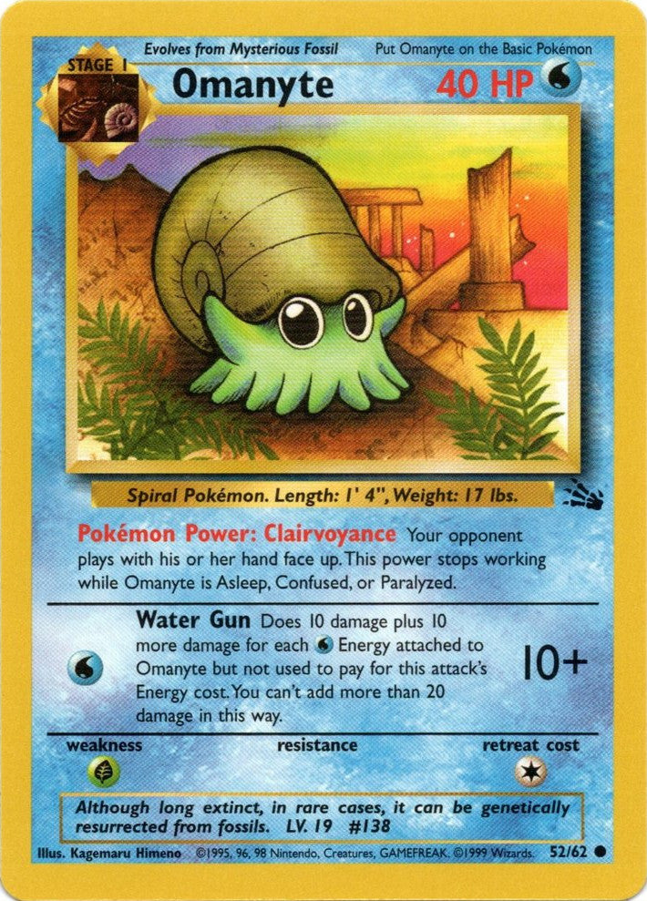 Omanyte (52/62) [Fossil Unlimited] | Silver Goblin