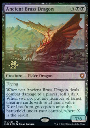 Ancient Brass Dragon [Commander Legends: Battle for Baldur's Gate Prerelease Promos] | Silver Goblin