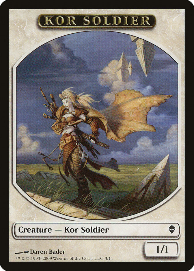 Kor Soldier Token [Zendikar Tokens] | Silver Goblin