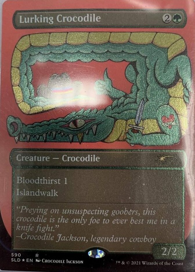 Lurking Crocodile (Foil Etched) [Secret Lair Drop Promos] | Silver Goblin