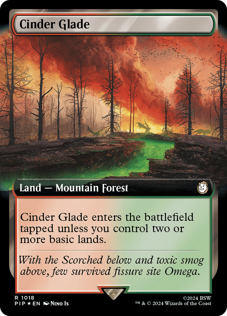 Cinder Glade (Extended Art) (Surge Foil) [Fallout] | Silver Goblin