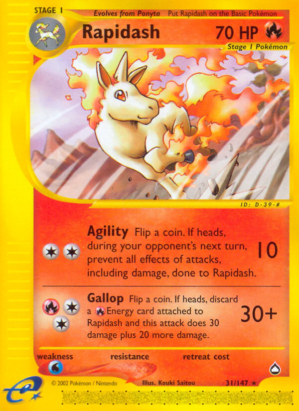 Rapidash (31/147) [Aquapolis] | Silver Goblin