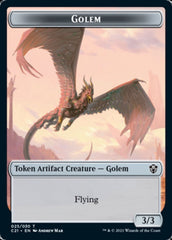 Golem (025) // Thopter Double-Sided Token [Commander 2021 Tokens] | Silver Goblin