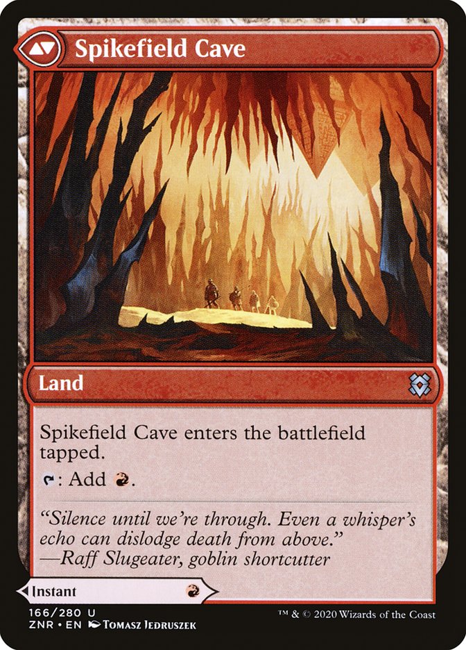 Spikefield Hazard // Spikefield Cave [Zendikar Rising] | Silver Goblin