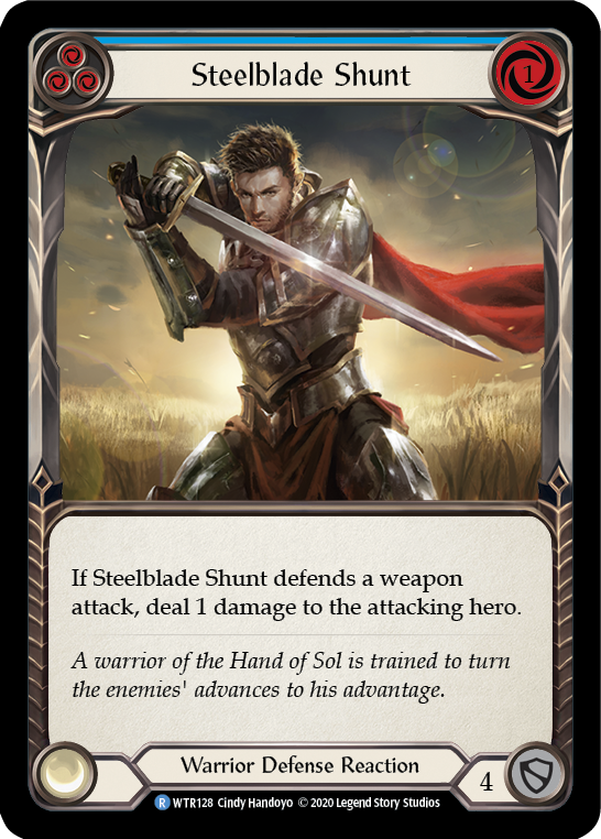 Steelblade Shunt (Blue) [U-WTR128] (Welcome to Rathe Unlimited)  Unlimited Rainbow Foil | Silver Goblin