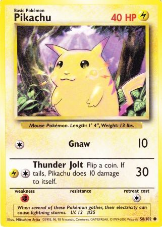 Pikachu (58/102) (Jumbo Card) [Base Set Unlimited] | Silver Goblin