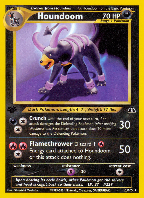 Houndoom (23/75) [Neo Discovery 1st Edition] | Silver Goblin