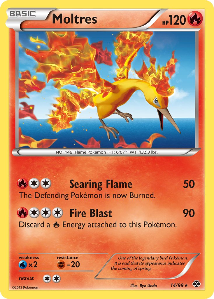 Moltres (14/99) (Blister Exclusive) [Black & White: Next Destinies] | Silver Goblin