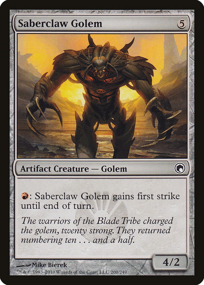 Saberclaw Golem [Scars of Mirrodin] | Silver Goblin