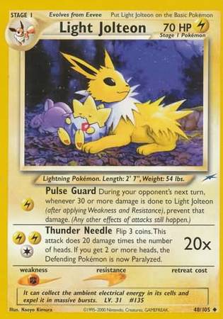 Light Jolteon (48/105) [Neo Destiny Unlimited] | Silver Goblin