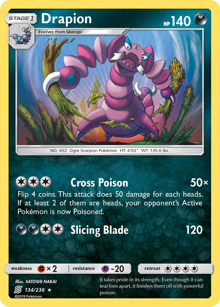 Drapion (134/236) [Sun & Moon: Unified Minds] | Silver Goblin