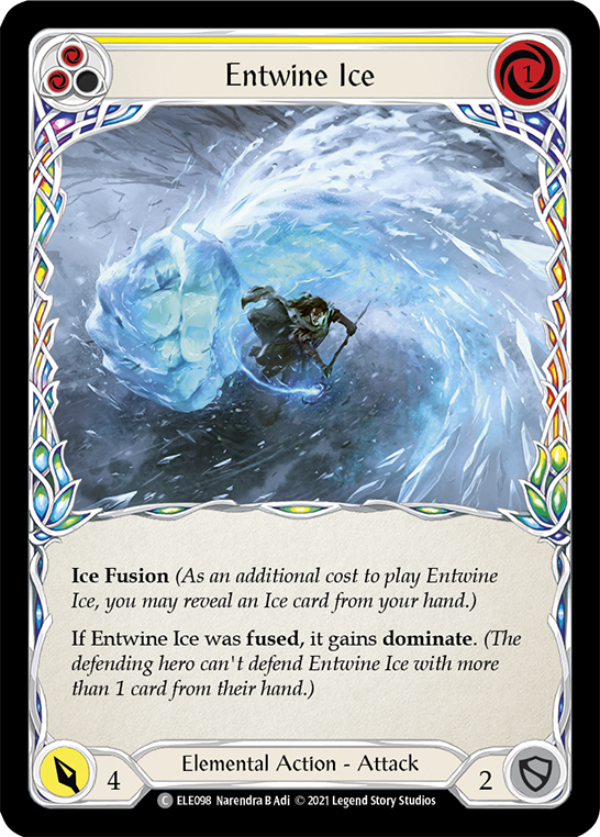 Entwine Ice (Yellow) [ELE098] (Tales of Aria)  1st Edition Normal | Silver Goblin