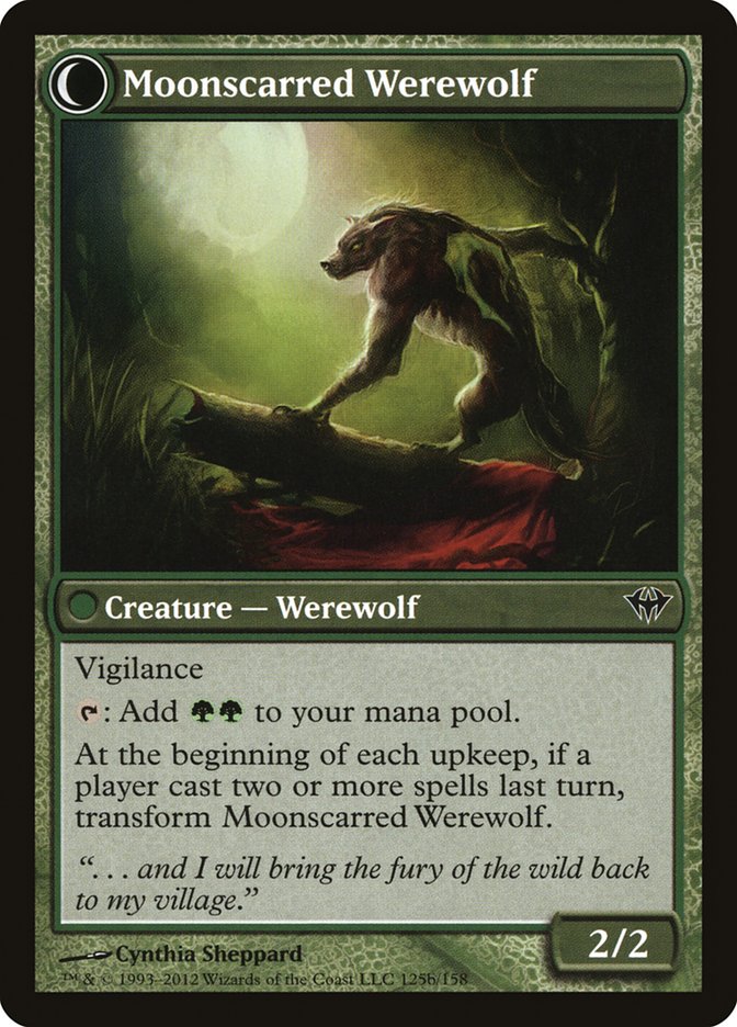 Scorned Villager // Moonscarred Werewolf [Dark Ascension] | Silver Goblin