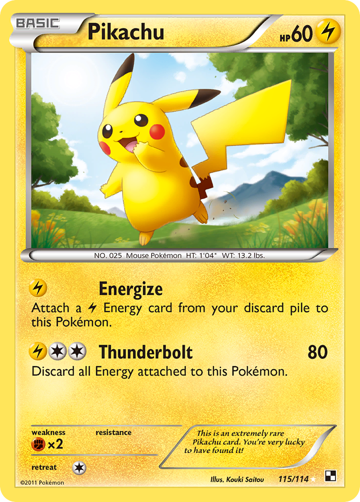 Pikachu (115/114) [Black & White: Base Set] | Silver Goblin