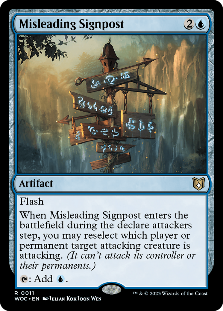 Misleading Signpost [Wilds of Eldraine Commander] | Silver Goblin