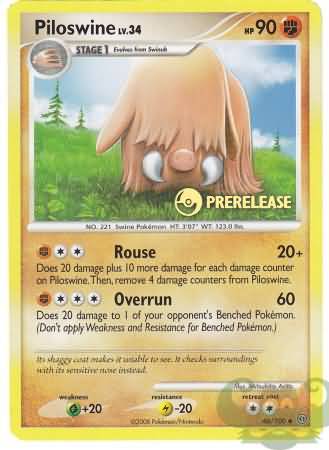 Piloswine (46/100) (Prerelease Promo) [Nintendo: Black Star Promos] | Silver Goblin