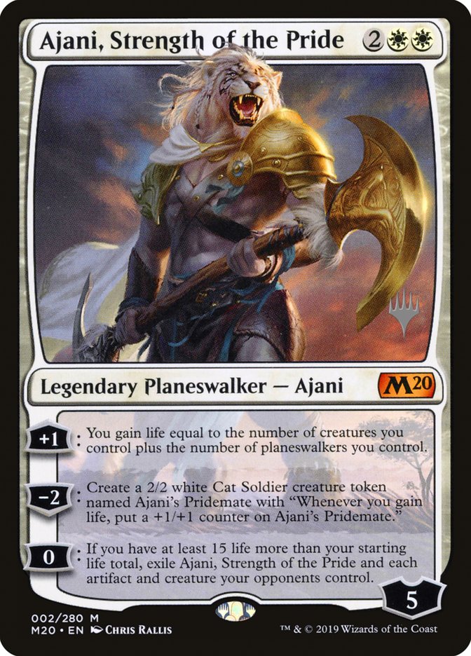 Ajani, Strength of the Pride (Promo Pack) [Core Set 2020 Promos] | Silver Goblin