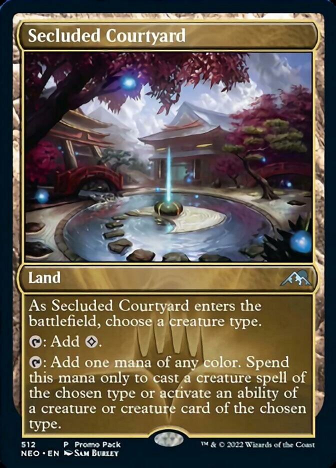 Secluded Courtyard (Promo Pack) [Kamigawa: Neon Dynasty Promos] | Silver Goblin
