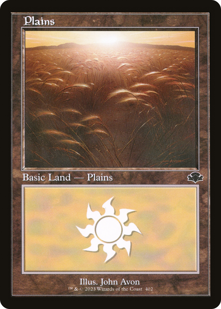 Plains (402) (Retro) [Dominaria Remastered] | Silver Goblin