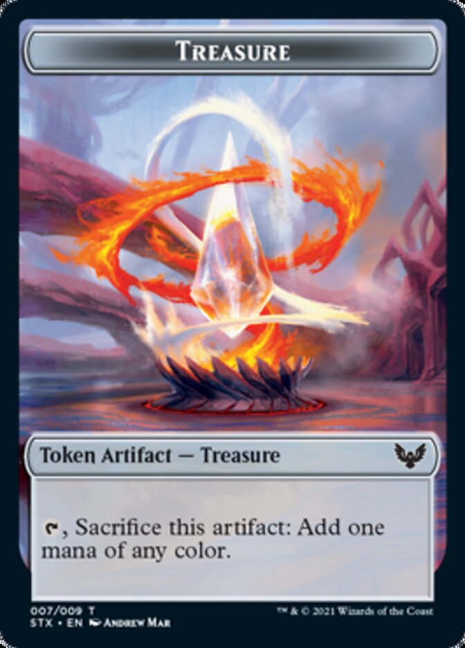 Treasure Token [Strixhaven: School of Mages Tokens] | Silver Goblin