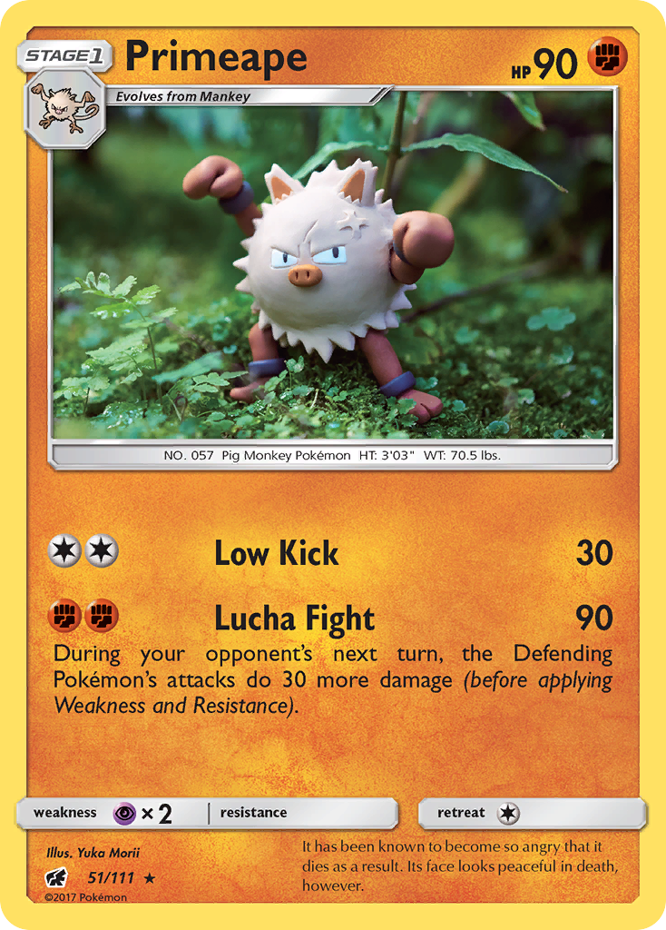 Primeape (51/111) [Sun & Moon: Crimson Invasion] | Silver Goblin