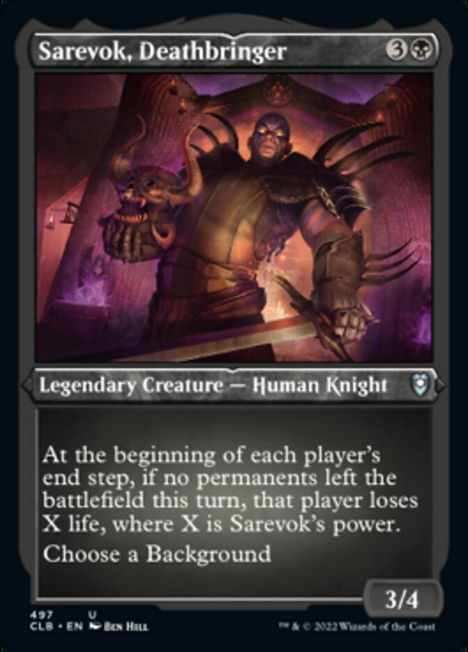Sarevok, Deathbringer (Foil Etched) [Commander Legends: Battle for Baldur's Gate] | Silver Goblin