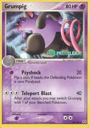 Grumpig (29/106) (Prerelease Promo) [Nintendo: Black Star Promos] | Silver Goblin