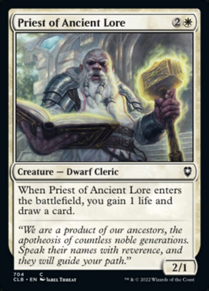 Priest of Ancient Lore [Commander Legends: Battle for Baldur's Gate] | Silver Goblin