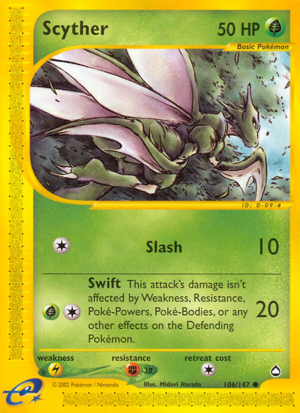 Scyther (106/147) [Aquapolis] | Silver Goblin