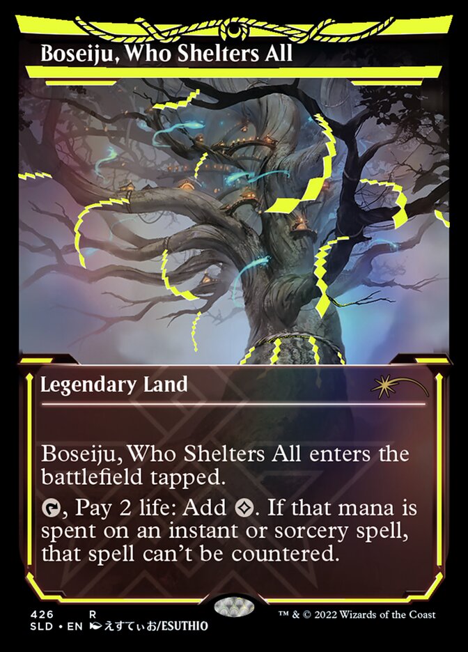 Boseiju, Who Shelters All (Neon Ink Yellow) [Secret Lair Drop Series] | Silver Goblin