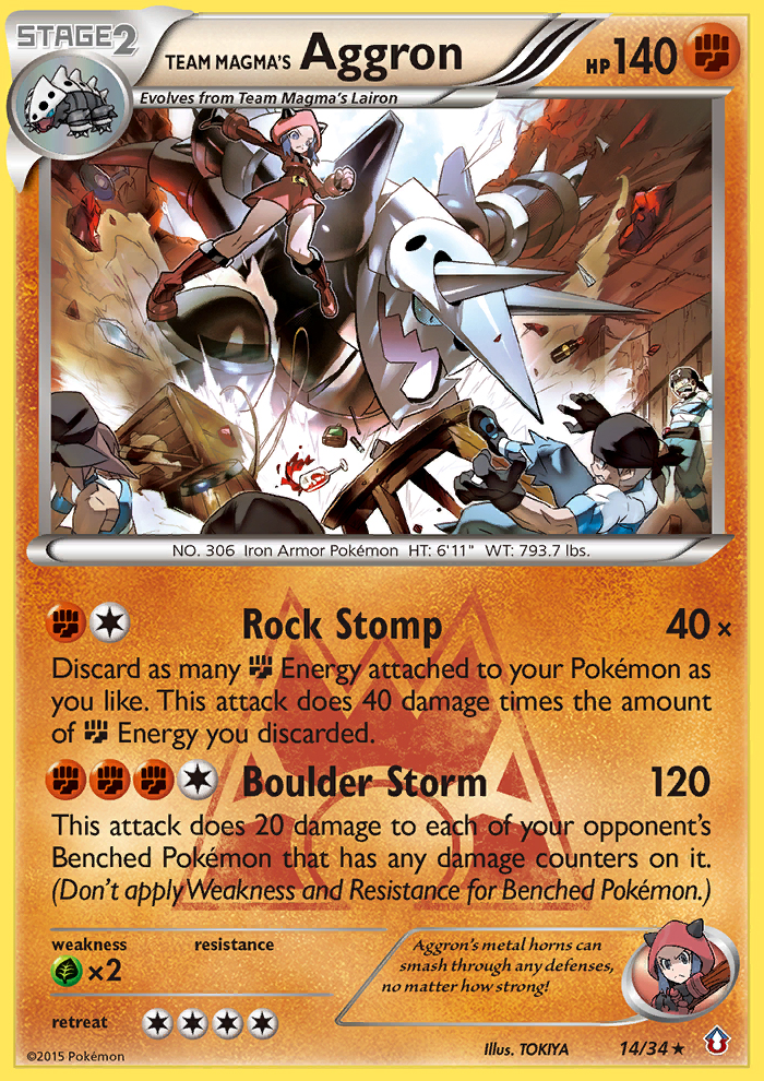 Team Magma's Aggron (14/34) [XY: Double Crisis] | Silver Goblin