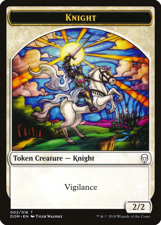 Knight Token (002/016) [Dominaria Tokens] | Silver Goblin