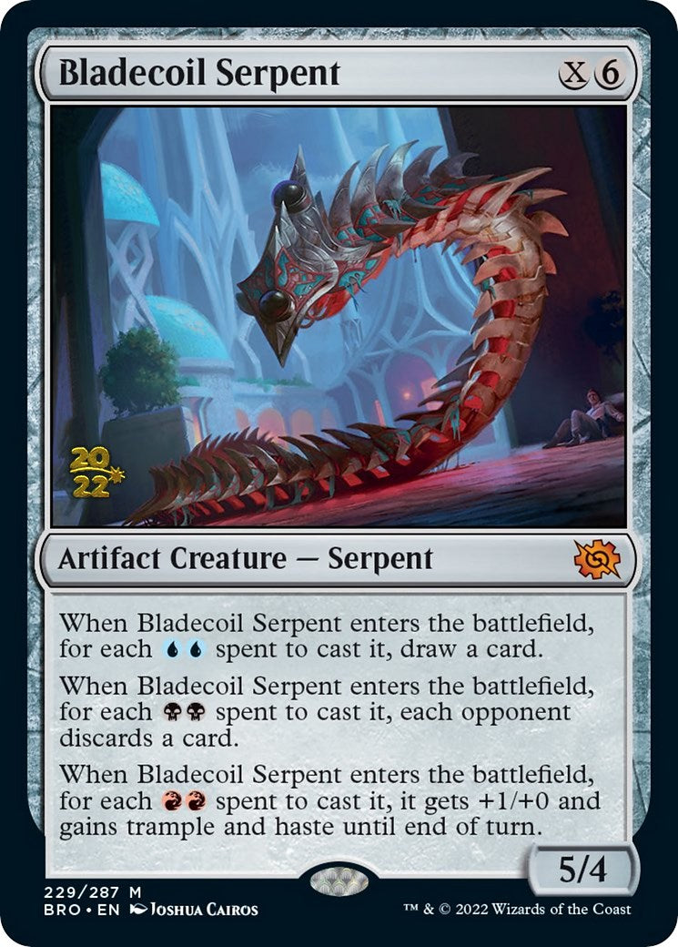 Bladecoil Serpent [The Brothers' War Prerelease Promos] | Silver Goblin