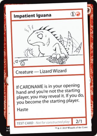 Impatient Iguana (2021 Edition) [Mystery Booster Playtest Cards] | Silver Goblin