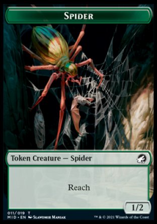 Spider Token [Innistrad: Midnight Hunt Tokens] | Silver Goblin