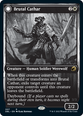 Brutal Cathar // Moonrage Brute [Innistrad: Double Feature] | Silver Goblin