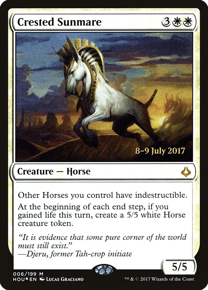 Crested Sunmare [Hour of Devastation Prerelease Promos] | Silver Goblin