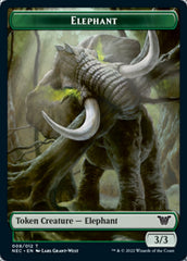 Angel // Elephant Double-Sided Token [Kamigawa: Neon Dynasty Commander Tokens] | Silver Goblin