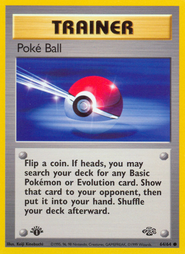 Poke Ball (64/64) [Jungle 1st Edition] | Silver Goblin