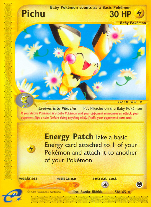 Pichu (58/165) [Expedition: Base Set] | Silver Goblin