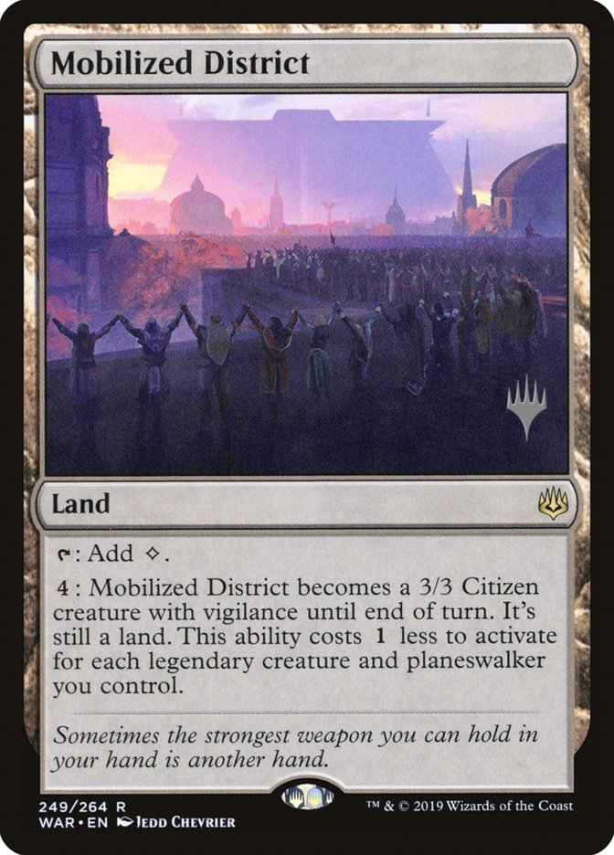 Mobilized District (Promo Pack) [War of the Spark Promos] | Silver Goblin