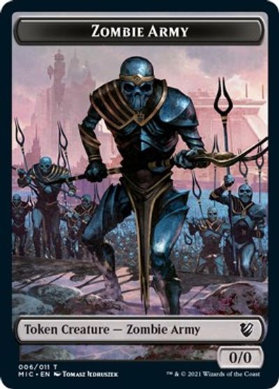 Zombie (005) // Zombie Army Double-Sided Token [Innistrad: Midnight Hunt Commander Tokens] | Silver Goblin