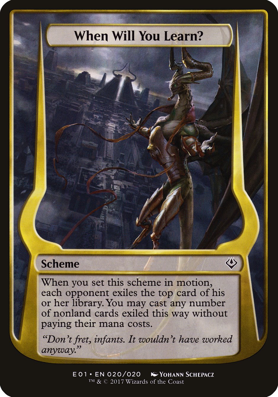 When Will You Learn? (Schemes) [Archenemy: Nicol Bolas Schemes] | Silver Goblin