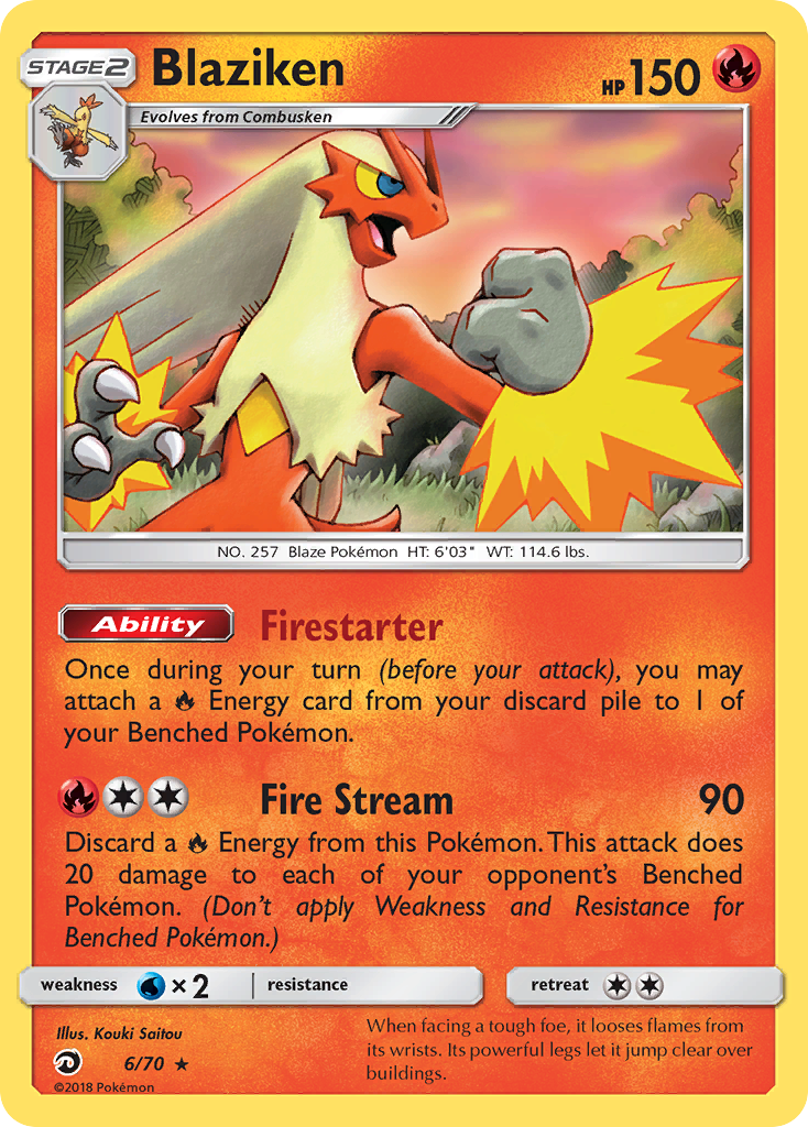 Blaziken (6/70) [Sun & Moon: Dragon Majesty] | Silver Goblin