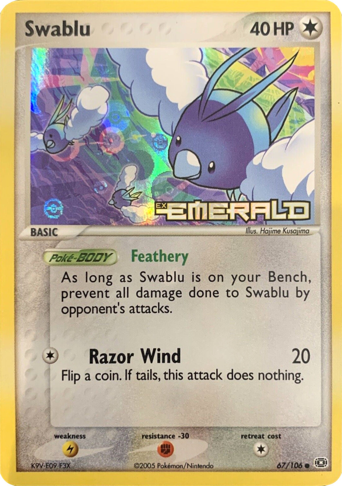 Swablu (67/106) (Stamped) [EX: Emerald] | Silver Goblin