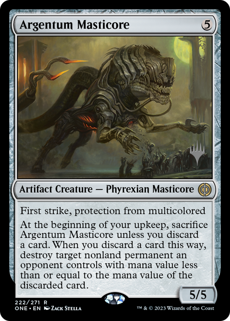 Argentum Masticore (Promo Pack) [Phyrexia: All Will Be One Promos] | Silver Goblin